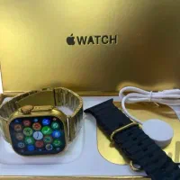 ساعت هوشمند طلایی همراه با ۲ بند فلزی و سیلیکونی