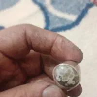 انگشترنقره  کهنه با سنگ تکرار نشدنی