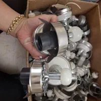 دیوار کوب قدیمی ترکیب استیل و سنگ مرمر|لوستر و چراغ آویز|تهران, منیریه|دیوار