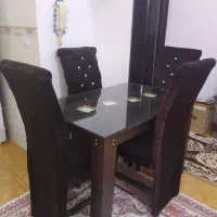 میز نهارخوری چهارنفره|میز و صندلی غذاخوری|رشت, معلولین|دیوار