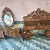 سرویس خواب تمام چوب طرح حصیری