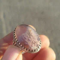 انگشتر نقره عقیق سوسنی شجر تک درخت فردوس|جواهرات|اصفهان, بوستان ناژوان|دیوار