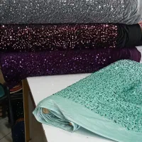 مخمل پولک کار شده