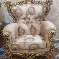 مبل سلطنتی 9نفره تمام چوب راش مدل نیلوفر