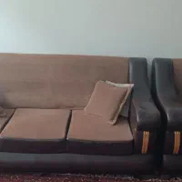 مبل ۷نفره ترکیب چرم پارچه.|مبلمان خانگی و میز عسلی|زنجان, |دیوار