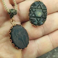 انگشتر گردنی سنگ هبهاب عربی قاب گرفته شده کد۵۰|جواهرات|اصفهان, شیخ اشراق|دیوار