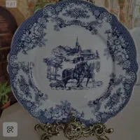 دیوارکوب قلم آبی طرح دهکده  دیوار کوب کادویی هدیه