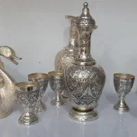 سرویس شربت ریز قلم نقره کلکسیونی اعلا