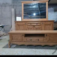 چوبی کنسول آینه کلاسیک.آینه کنسول کلاسیک|بوفه، ویترین، کنسول|خرم‌آباد, |دیوار