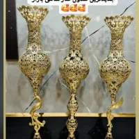 گلدون برنجی سنگین و بلند ۱۲۰س کنار سالنی