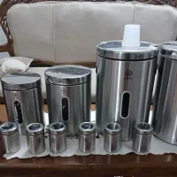 سرویس آشپزخانه ۱۸ پارچ مدل استوانه ای نقره‌ای|ظروف سرو و پذیرایی|قم, هنرستان|دیوار
