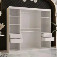 کمد دیواری کشو دار شلف ثابت مدل 4671 ملامین