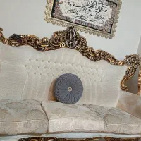 سرویس مبل سلطنتی 9 نفره استیل با میز نهارخوری