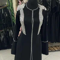 مانتو کتی طرح گل درباری سنگدوزی وجواهردوزی