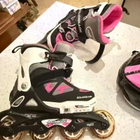 اسکیت دخترانه صورتی مشکی rollerbalde