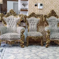 مبلمان سلطنتی 9نفره کاملا سالم و تضمینی|مبلمان خانگی و میز عسلی|بروجن, |دیوار