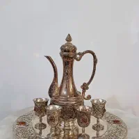 گلاب پاش و ۶ جام استیل