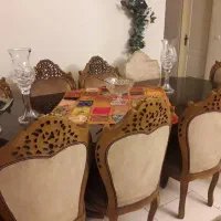 ناهارخوری چوب راش و گردو|میز و صندلی غذاخوری|پردیس, فاز ۲|دیوار