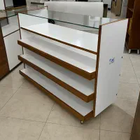 میز ویترین پیشخوان سوپرمارکت آبشاری استند، میز دخل