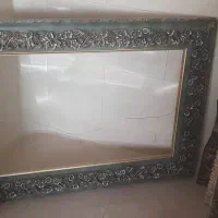 یک عدد اینه قابدار نو به همراه یک عدد قاب نو|آینه|قزوین, |دیوار
