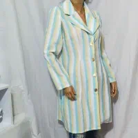 مانتو نخی راه راه یقه انگلیسی|لباس|لنجان, |دیوار