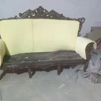 یک دست کلاف مبل استیل 9نفره با جلو مبلی عسلی|مبلمان خانگی و میز عسلی|چهاردانگه (تهران), |دیوار