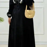 پیراهن عبایی مخمل کبریتی ریز گرم بالا نو هست