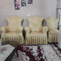 مبلمان ۹ نفره با میز جلو مبلی و ۲ عدد عسلی|مبلمان خانگی و میز عسلی|نهاوند, |دیوار