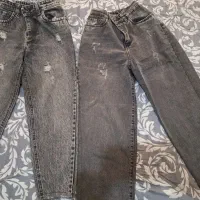 ۲ عدد شلوار بگ و مام استایل در حد نو سایز ۳۶ و ۳۸