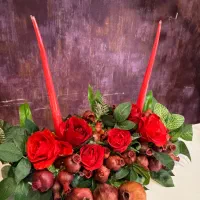 شمع و گل یلدایی