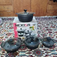 ظروف ۸پارچه تفلون باکیفیت وقیمت مناسب|ظروف پختوپز|مینودشت, |دیوار