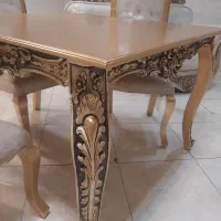 مبل شزلون کلاسیک ۸نفره با غذاخوری ۴ نفره با کیفیت|مبلمان خانگی و میز عسلی|مشکین‌دشت, |دیوار