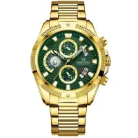 ساعت مردانه طلایی لاکچری موتور ژاپن