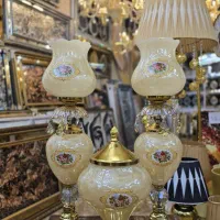 شمعدان جفتی کرم طلایی قیمت مناسب