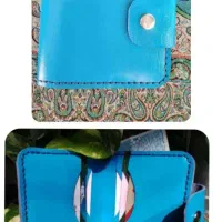 کیف پول جیبی تاشو چرم طبیعی