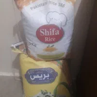 ۲ کیسه برنج پاکستانی ۱۰کیلوگرم و ۵کیلوگرم