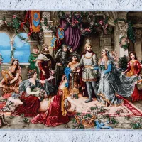 فروش فوری تابلو فرش دستباف تاجگذاری|تابلو فرش|کرمانشاه, |دیوار