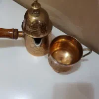 قهوه جوش و فنجان برنجی، هندی، نو|ظروف سرو و پذیرایی|تهران, جنتآباد جنوبی|دیوار