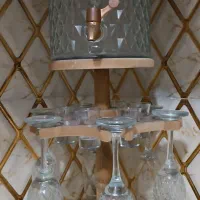 کلمن شیشه ای دو طبقه چرخشی