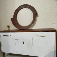 آینه کنسول ورساچ گردویی سفید زرکالا