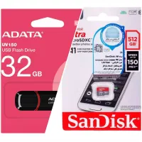 فلش مموری و کارت حافظه درهمه ظرفیت و برند متفاوت