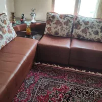مبل چرمی ال هشت نفره