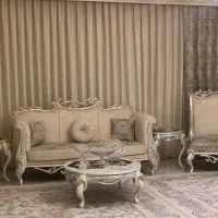 مبل استیل شیک۹ نفره با میز ناهار خوری و کنسول