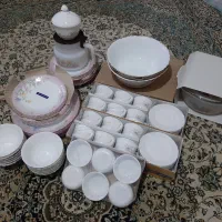 سرویس نهارخوری۹۶پارچه لومینارک فرانسه آکبند|ظروف سرو و پذیرایی|صدرا-فارس, فاز ۱|دیوار