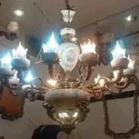 لوستر برنز چینی ۱۲ شاخه دو طوقه