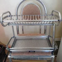 صندلی استیل دوعدد آب چیکان استیل ،دوعدد پارچ استیل