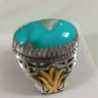 دو عدد انگشتر فیروزه نیشابوری اصل رکاب نقره 925|جواهرات|تهران, نیروی هوایی (پیروزی)|دیوار