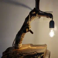 اباژور،لوستر کنار سالنی، چراغ مطالعه و..چوبی