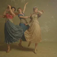 تابلو فرش ابریشم تبریز طرح رقص صادراتی