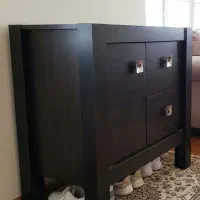 جاکفشی چوبی شیک/ رنگ قهوه ای سوخته